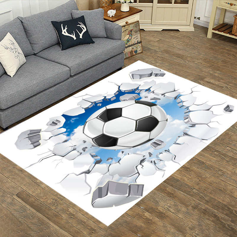 Commercial Wall Printing Machine - 3Dビジュアルウォールブレイキングプリントカーペットスポーツフットボールカーペットリビングルームホームデコレーションマット子供部屋滑り止めテーブルフロアマット