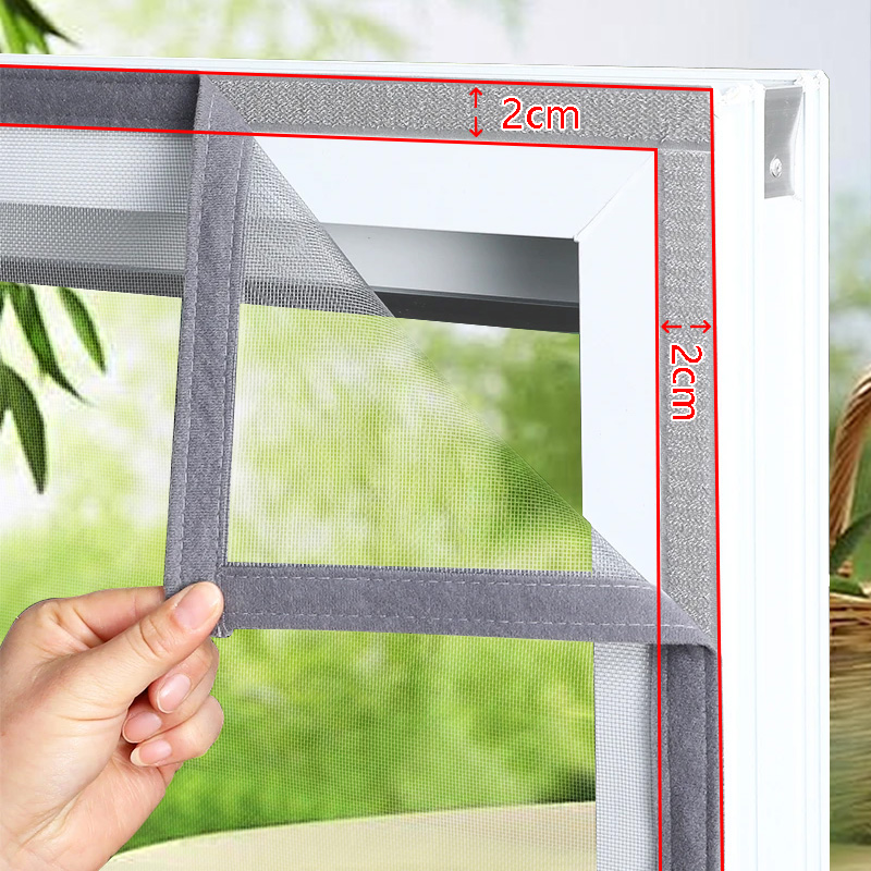 グレーメッシュフレーム蚊帳、虫よけ網戸、非穴あき粘着テープ、 - Screen Printing Frame Mesh のレビューと価格