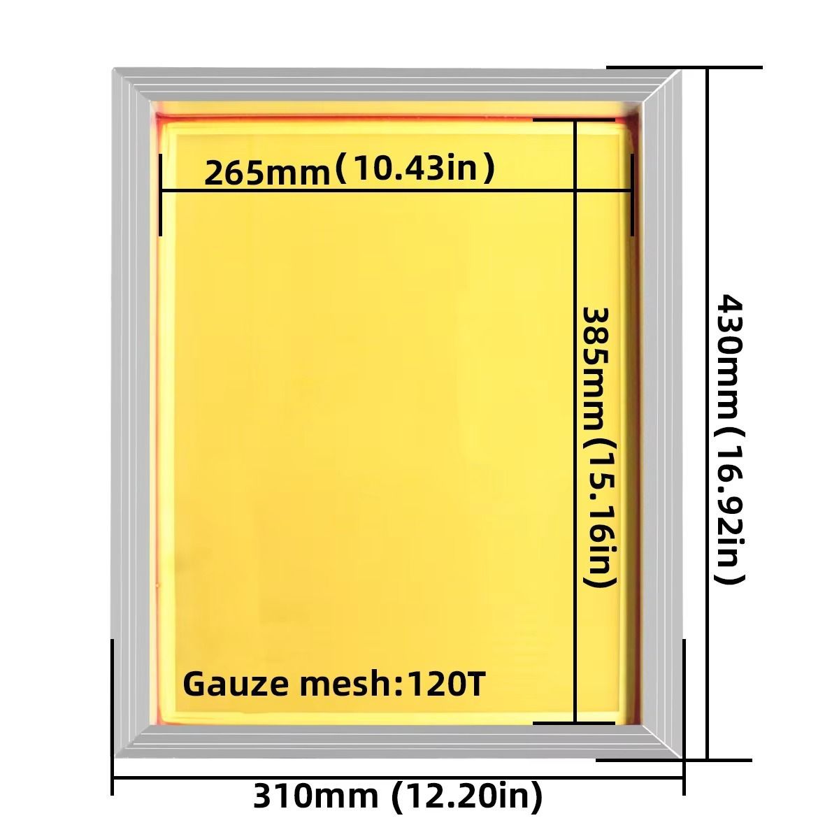 アルミシルクスクリーンフレーム 43 × 31 センチメート - Screen Printing Frame Mesh のレビューと価格