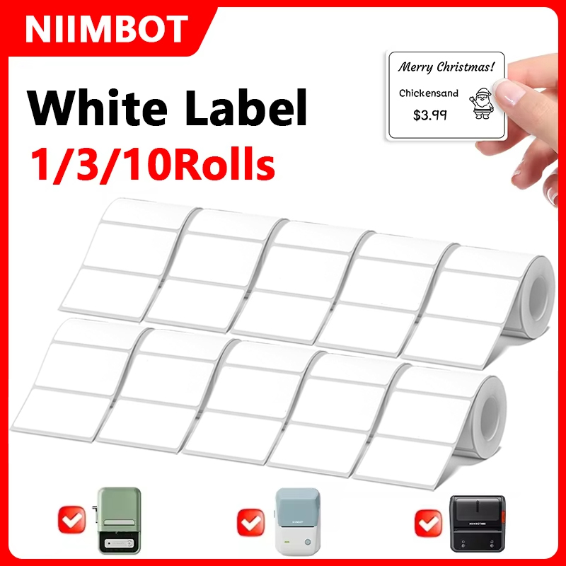 Niimbot 1/3/10 ロール白熱ラベル防水ステッカー - Commercial Printing Types のレビューと価格