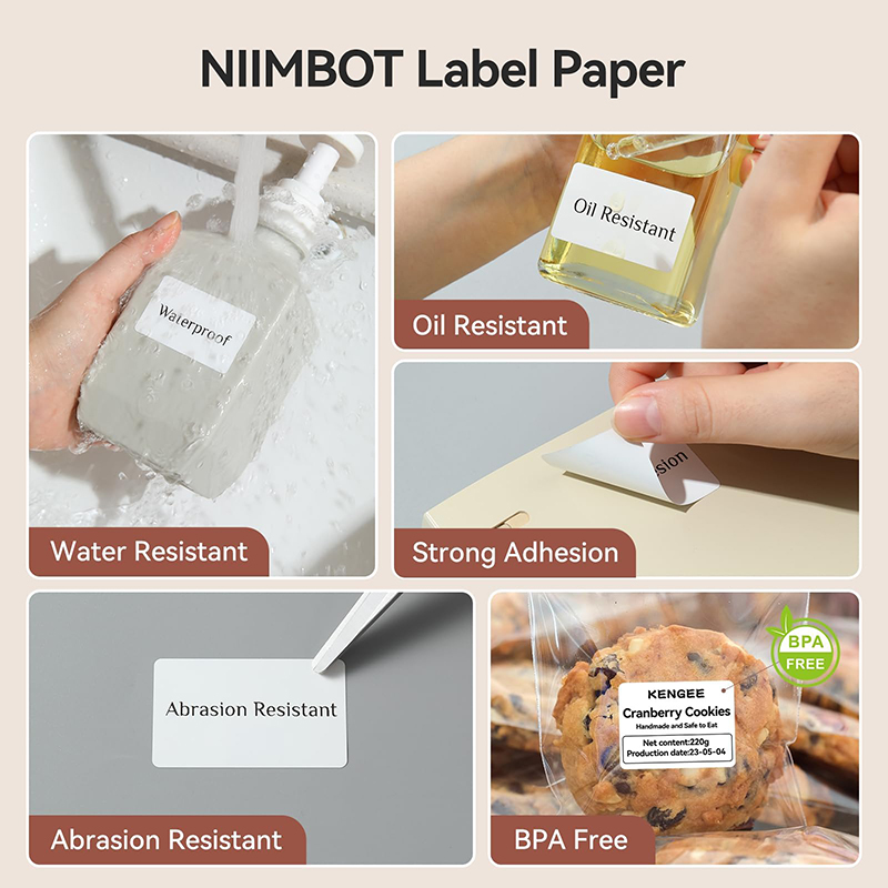 Niimbot 1/3/10 ロール白熱ラベル防水ステッカー - Commercial Printing Types のレビューと価格