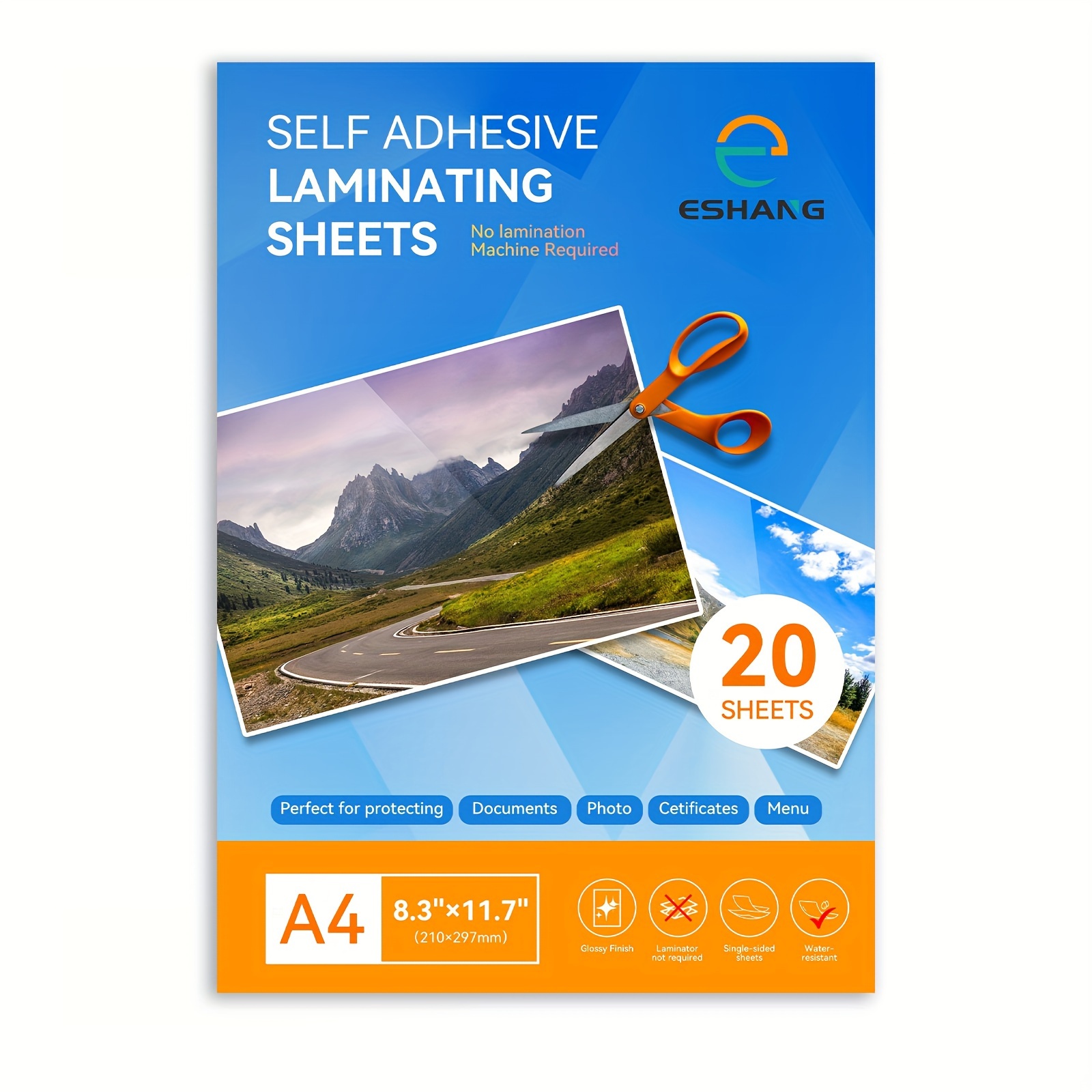 20 枚 - A4 サイズ: 8.3x11.7 インチ クリ - Laminator Cold Roll のレビューと価格