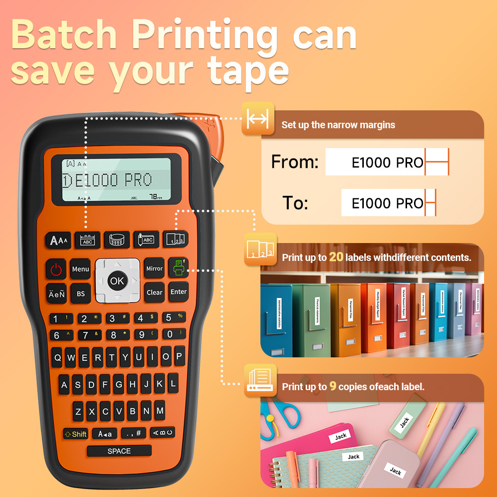 QWERTYキーボードE1000ラベルプリンターはロシア語に - Commercial Printing Types のレビューと価格